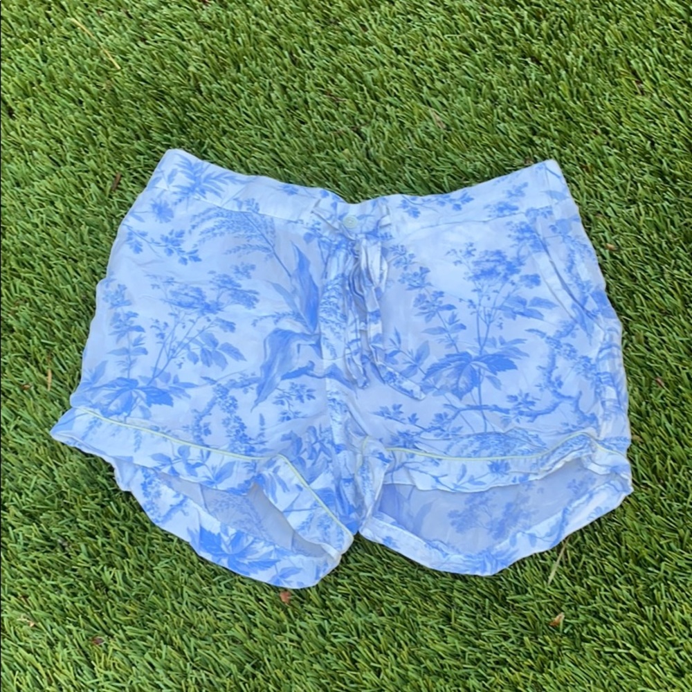 Blue flower shorts